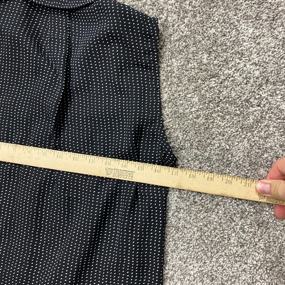 Adrianna top womens S blouse shirt Polka dot Lightweight tie‎ bow Sleeveless - Picture 7 of 8